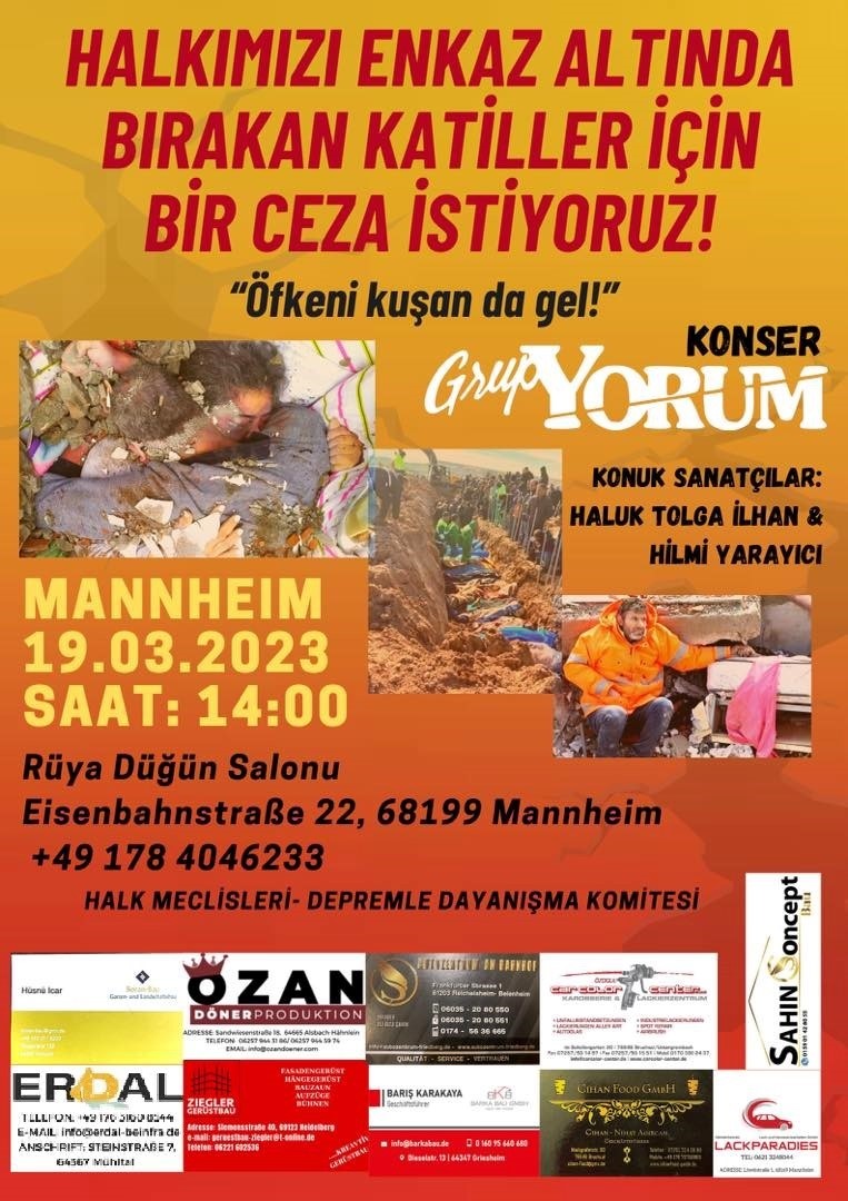 Konzertplakat „Grup Yorum“ Mannheim