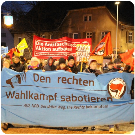 Gegenprotest in Karlsruhe Gegenprotest in Karlsruhe