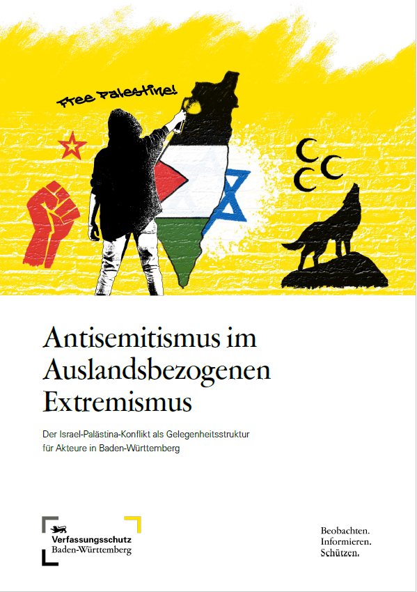 Cover der Kurzstudie "Antisemitismus im Auslandsbezogenen Extremismus"