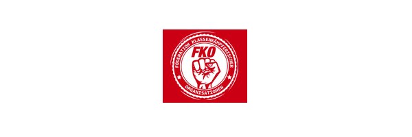 Das Logo der „Föderation klassenkämpferischer Organisationen“, unter deren Dach sich einige der sogenannten „Massenorganisationen“ des KA im Jahr 2022 zusammengeschlossen haben. 