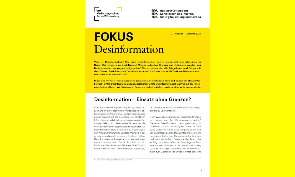 FOKUS Desinformation, 2. Ausgabe – Oktober 2026