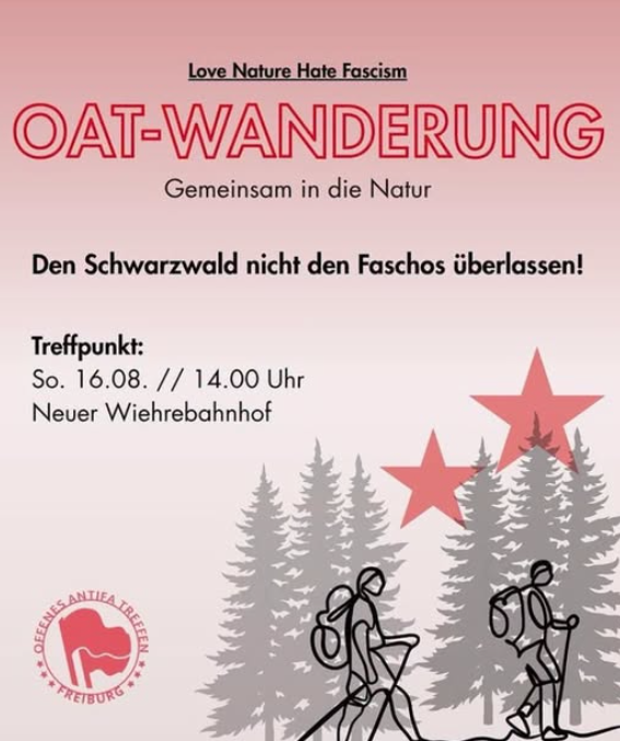 Ankündigung der Wanderung des OAT FR über den gruppeneigenen Instagram-Account.