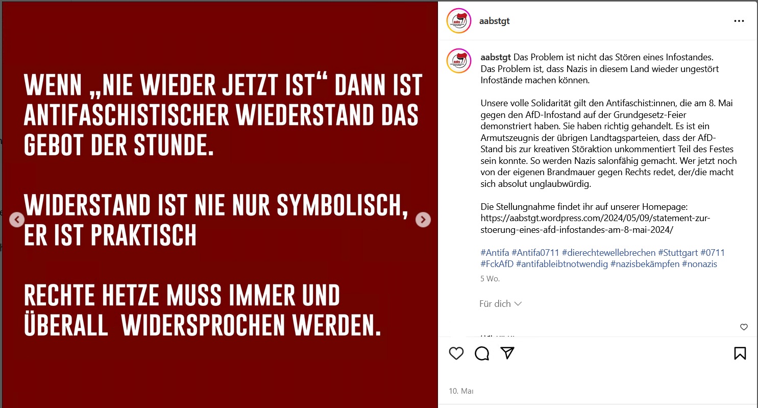 Wahlkampf-Störaktion Wahlkampf-Störaktion